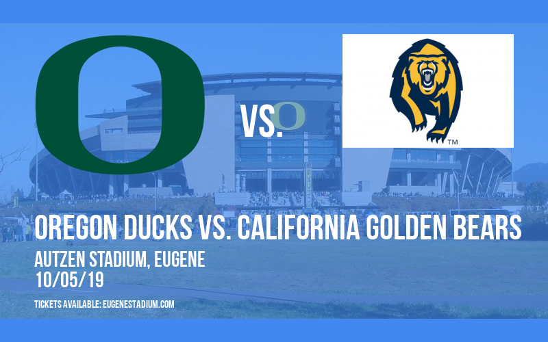 Oregon Ducks vs. California Golden Bears at Autzen Stadium